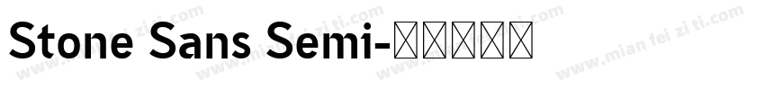 Stone Sans Semi字体转换